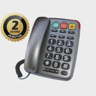 DARTEL Stolni telefon LJ-300, žičani, memorija, flash funkcija, siva