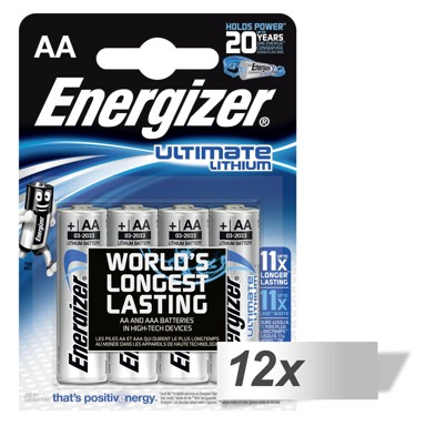 ENERGIZER Baterije Ultimate Lithium AA LR6 1,5V, 12x4