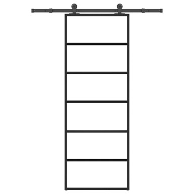 Klizna vrata s priborom od ESG stakla i aluminija 76x205 cm
