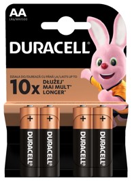 DURACELL Baterija Basic Alkaline AA LR6/MN1500, 4 komada
