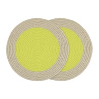 REMEMBER Platneni podmetač 2 kom ø 38 cm Lime 