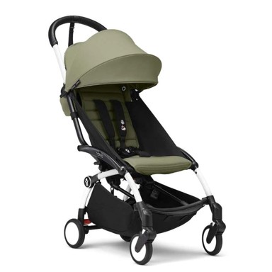 STOKKE Kolica YOYO³ 6+, bijeli okvir, zelena