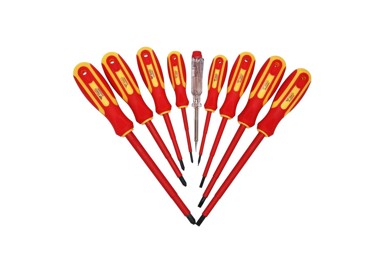 BRILLIANT TOOLS Set električarskih odvijača, ravni i križni, 9 kom., BT068010