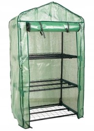 PLANTA Mini staklenik za balkon s policama 69x49x25 cm, zeleni