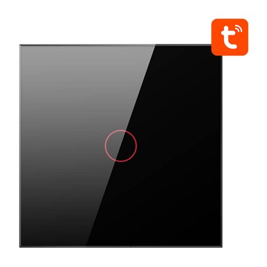 AVATTO Pametni zidni prekidač ZigBee ZTS02-EU-B1, 1 kanal, crni