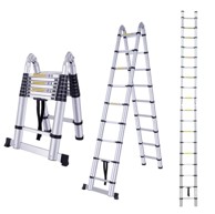 MXM Teleskopske zglobne ljestve 2u1, dvostrane, aluminijske, 5,6 m