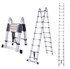 MXM Teleskopske zglobne ljestve 2u1, dvostrane, aluminijske, 5,6 m