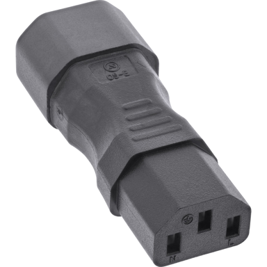 INLINE Adapter priključka 16723A, C14-C13, crna
