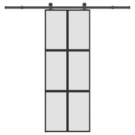 Klizna vrata s priborom od kaljenog stakla i aluminija mat 76x205 cm