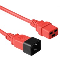 Kabel za napajanje, C20 muški na C19 ženski, duljina 3 m, crvena