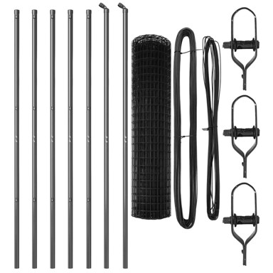 Euro ograda s 7 stupova 1. 2x10 m cinkovanog čelika, siva