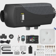 VEVOR Dizelski grijač zraka, 8 kW, 12 V, LCD i daljinski upravljač, aluminij i plastika, crna