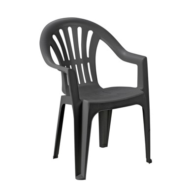 IPAE PROGARDEN Plastična stolica Kona 55x53x82 antracit