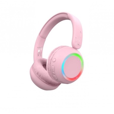 LALARMA Bežične slušalice sa svjetlima, roze