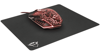 TRUST Gaming miš GXT 783 IZZA + podloga, crna