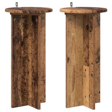 Stalak za biljke 2 kom 29,5x29,5x60 cm, staro drvo
