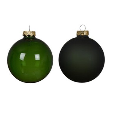 Staklene kuglice 8cm, 4 kom, zelena