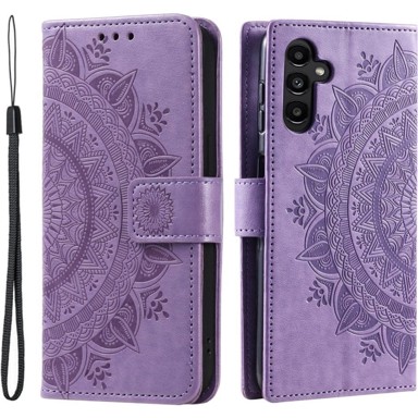 Preklopna maskica za Samsung Galaxy A34 5G, Mandala, ljubičasta