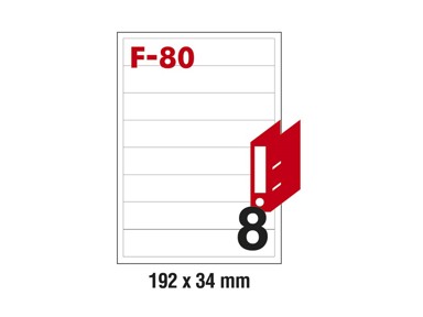 FORNAX Etikete 192x34 mm univerzalne F-80