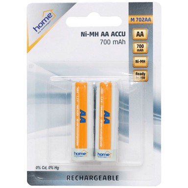 HOME Baterija PUNJIVA AA, 700mAh, NiMh, blister 2 kom - M 702AA