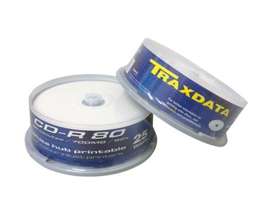 TRAXDATA CD-R optički medij, printabilni, cake, 25 kom