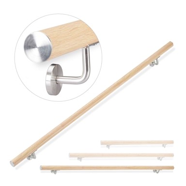 NORTHIX Zidni aluminijski rukohvat, 100 cm