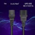 QOLTEC Kabel za napajanje za UPS IEC C13/C14 3 x 0.75 mm² 1 m