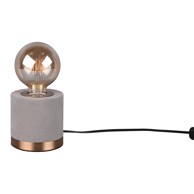 TRIO Siva baršunasta stolna lampa (visina 11 cm) Judy 