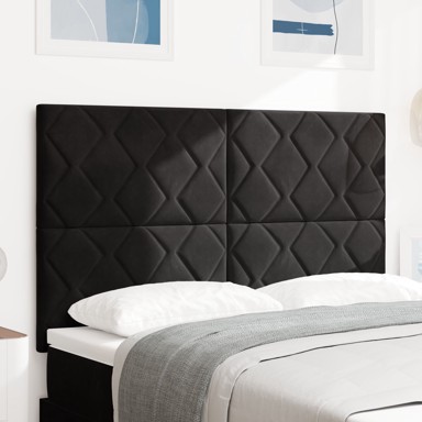 Naslon za glavu s dijamantnim blokovima 140 cm, crni