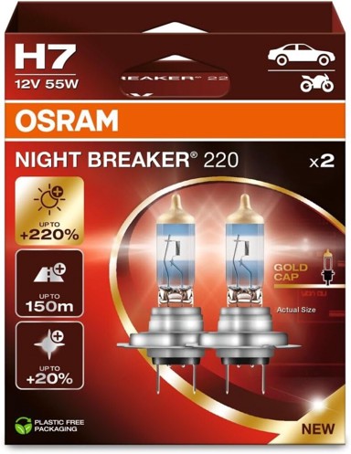 OSRAM Night breaker 220 H7 halogen farovi, +220% svjetline