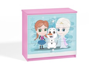 Dječja komoda Frozen, roza, 80×80×41 cm