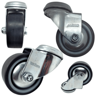 Set okretnih kotača, 125 mm, 360 kg, termoplastična guma, 4 kom.