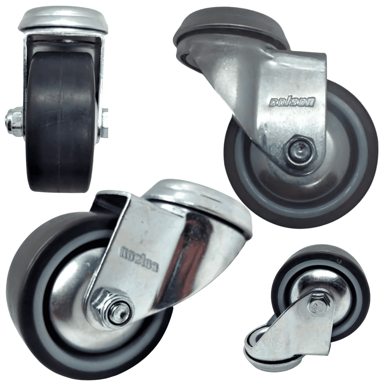 Set okretnih kotača, 125 mm, 360 kg, termoplastična guma, 4 kom.