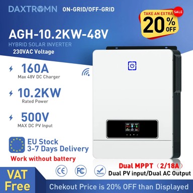 Hibridni solarni inverter 6200W/4200W 6,2kW MPPT 120A-10.2kw 2MPPT WIFI