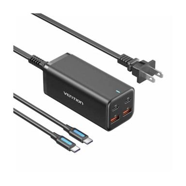 VENTION Zidni punjač ​​4x USB (CCAA), GaN, 100W + 100W + 18W + 18W 