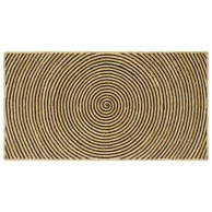 Tepih, dimenzije 80 × 150 cm, juta, prirodna i crna