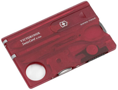 VICTORINOX Set noževa Swisscard LITE crvena, prozirna
