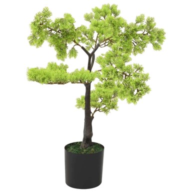 Umjetni bonsai čempres s posudom, 60 cm, zelena