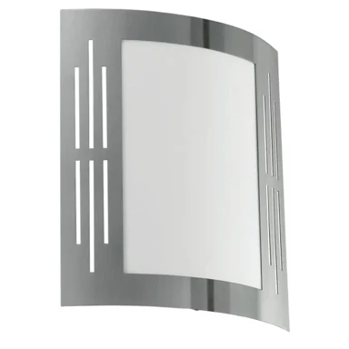 Vanjska zidna lampa, 1xE27, City, 82309, inox