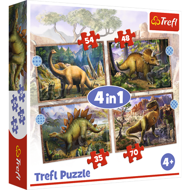 Puzzle 4in1 DINOSAURUS 34383