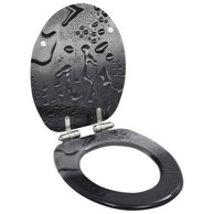 MDF Toaletna daska s mekim zatvaranjem s uzorkom kapljica