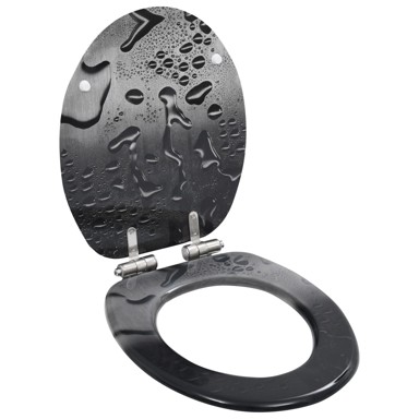 MDF Toaletna daska s mekim zatvaranjem s uzorkom kapljica