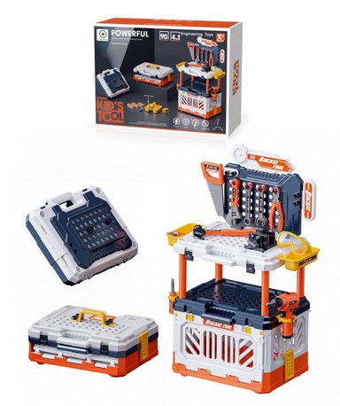 Dječja sklopiva radionica za igru, 2 u 1, 90 elemenata