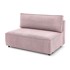 BOBOCHIC PARIS Svijetlo ružičasta modularna sjedeća garnitura od samta (srednji modul ) Nihad modular, 138x95x88 cm