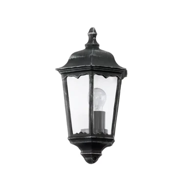 Vanjska zidna lampa, 1xE27, Navedo, 93459, crna/srebrna