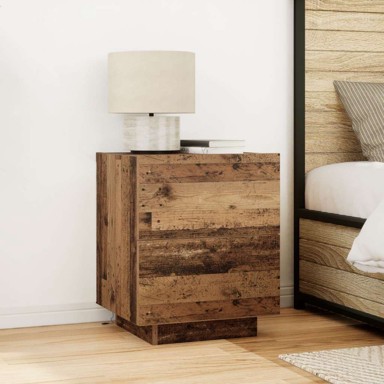 Noćni ormarići s LED svjetlima 2 kom 45x40x55 cm, staro drvo