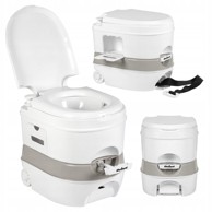 REBEL TOOLS Prijenosni modularni kemijski WC za kampiranje 24+20L s ispiranjem, bijela