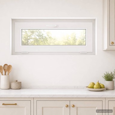 RISOR podrumski prozor PVC 95 x 40 cm, bijeli iznutra