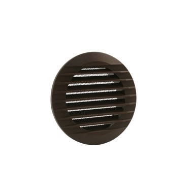 Ventilacijska rešetka FI 125 mm s mrežicom smeđa