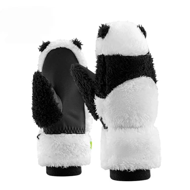 QUNATURE Skijaške rukavice Panda, veličina S, crno-bijela